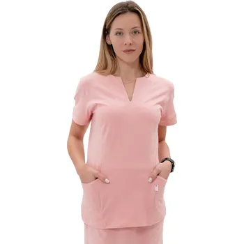 Zdravotnický oděv Perlička® Zdravotnická košile LILI Úplet Starorůžová Barva: Staroružová, Velikost: XL