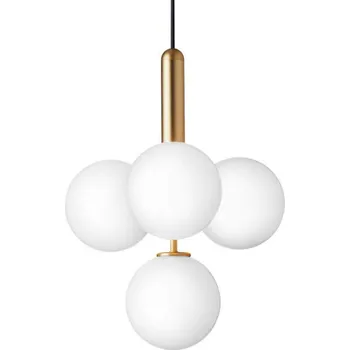 Nuura Závěsné svítidlo Miira 4, brass/opal