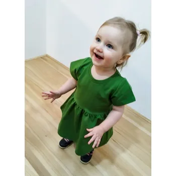 Dívčí šaty Kulišárny Dívčí princess šaty GRASS VELIKOST: 110, DÉLKA RUKÁVU: KRÁTKÝ RUKÁV