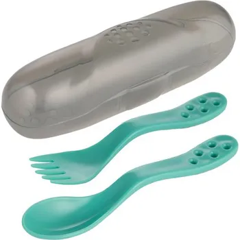 Příbor Canpol babies Cestovní sada příborů tyrkysová