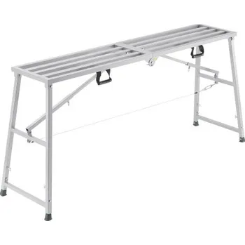 Žebřík Pracovní plošina VEVOR, 4stupňová nastavitelná výška, skládací žebřík z legované oceli, přenosná lešenářská plošina, nosnost 880 lb, protiskluzové gumové nožičky, malířská stolička na sádrokarton, čištění a mytí