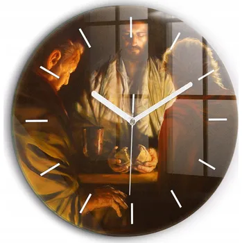 Hodiny Nástěnné hodiny SacroArte, hnědé, 60 cm