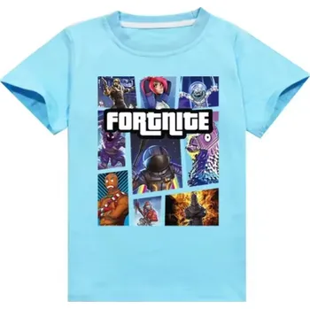 Dívčí tričko FORTNITE dětské tričko s krátkým rukávem Barva: světle modrá, Velikost: 150
