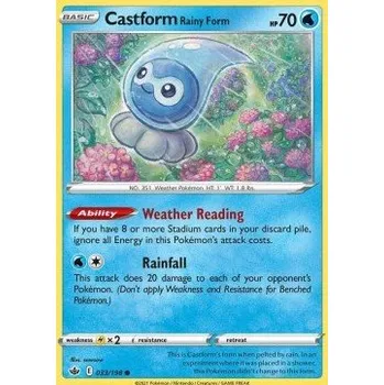 Sběratelská karetní hra Pokémon CRE 033/198 Castform Rainy Form - Chilling Reign Stav: Near Mint, Verze: NORMAL