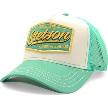 Kšiltovka Kšiltovka Stetson - Trucker Cap Vintage - Mint/Off-White