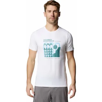 Pánská móda Columbia Sun Trek™ Short Sleeve Graphic Tee M 1931172120 - white/explore outdoors XL