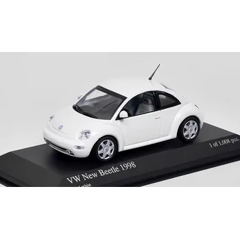 autíčko Volkswagen New Beetle 1998 bílá 1:43 VW New Beetle 1998 - kovový model