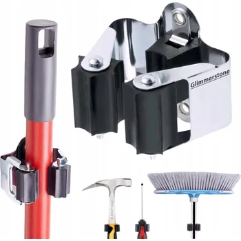 Věšák DRŽÁK NA ZEĎ NA NÁŘADÍ METLY MOPY HRÁBĚ PRAKTICKÝ 1 KS