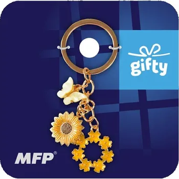Gifty - Klíčenka Charm - žlutý motýl
