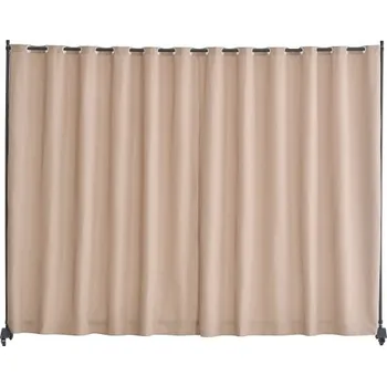 Paraván VEVOR dělicí stěna, přenosná panelová dělicí stěna s kolečky, stojan na závěsy, volně stojící dělicí stěna, zástěna na ochranu soukromí do kanceláře, ložnice, jídelny, pracovny, hnědá