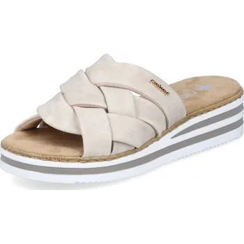 Dámské pantofle Dámské nazouváky RIEKER V0208-60 béžová S5 38