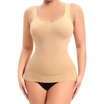 Dámské tvarující (zeštíhlující) tílko s push up efektem Barva: meruňková, Velikost: S