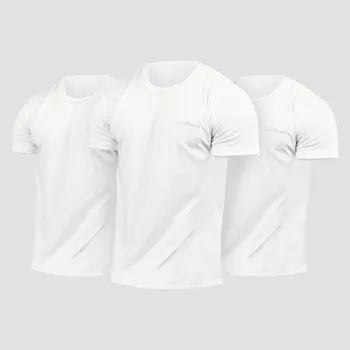 Pánské tričko GymBeam Tričko TRN 3Pack White S - 3pack