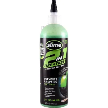 Sada na opravu pneumatiky Utěsňovací přípravek pro pneu s duší / pro pneu bez duše SLIME 2V1 / 2in1 TIRE A TUBE SEALANT obsah 473 ml