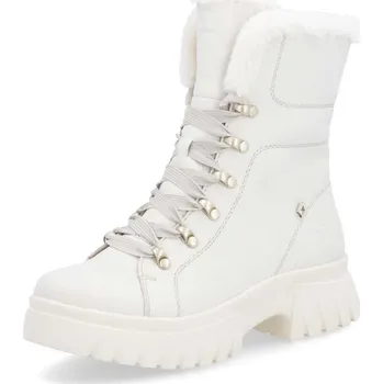 Dámské kozačky Dámská kotníková obuv RIEKER REVOLUTION W1874-80 bílá W4 41