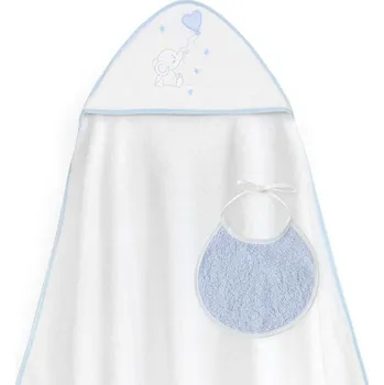 Prostěradlo Deka s kapucí Interbaby 100 x 100 cm bílá