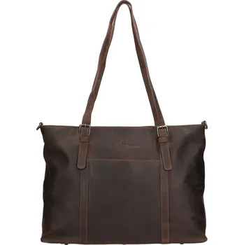 Kabelka Dámská kožená kabelka Greenwood Lena - tmavě hnědá