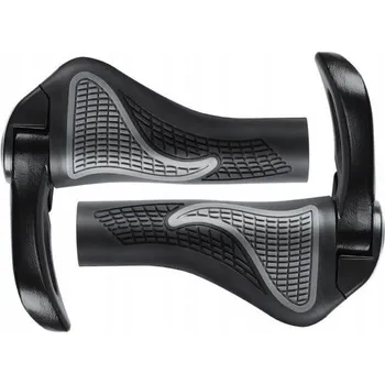 grip MTB gripy na kolo s rohy ROXAR ergonomické šedo-černé