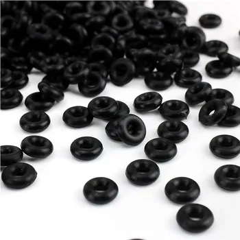 Náramek Silver Star Silikonová vložka do stopperů černá 10 ks / zarážka na korálek