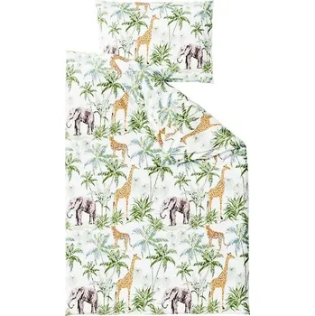 Povlečení TEXTILOMANIE Bavlněné povlečení AFRICA bílé 70 × 90 cm / 140 × 200 cm
