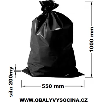 Pytle na odpadky PE pytel na suť 500x1100 černý