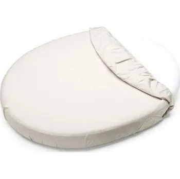Prostěradlo PETITE&MARS Napínací prostěradlo nepromokavé do oválné postýlky Soft Dream Oval 84 x 50 White