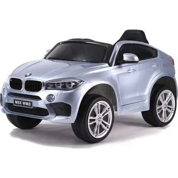 Dětské vozidlo Mamido Elektrické autíčko BMW X6 M lakované stříbrné