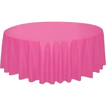 Jednorázový ubrus Unique UBRUS PLASTOVÝ kulatý růžový