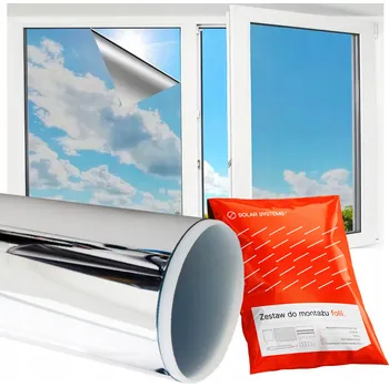 Zrcadlo Vnitřní solární ochranná Fólie 50x100cm na okenní sklo s benátským Zrcadlo