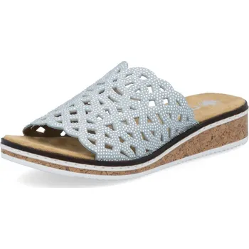 Dámské pantofle Dámské nazouváky RIEKER V3693-10 modrá S5 42