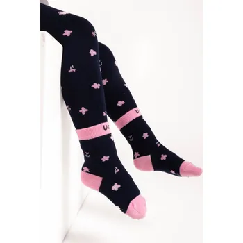 Dívčí oblečení unuo Dětské bambusové ponožky Classic, 2 páry, Růžová, Květiny Velikost: 29/32