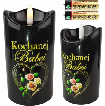 Svíčka LED svíčka na baterie náplň do hřbitovné svíčky hřbitovních svíček pro babičku svíčka 2 x R6