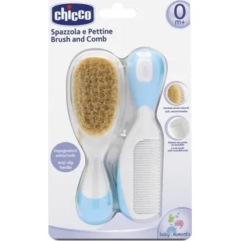 CHICCO Hřeben a kartáč modrý