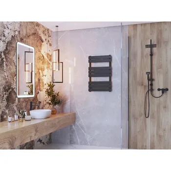 Radiátor Gamma Erga Classic, topné těleso 800x500 mm, 411W, černá matná, ERG-LAV-CLAS-8050-BK