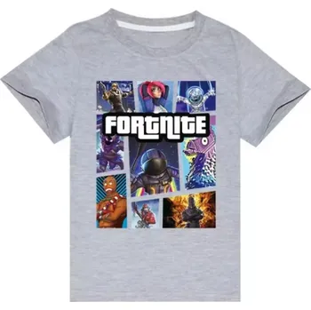 Dívčí tričko FORTNITE dětské tričko s krátkým rukávem Barva: Šedá, Velikost: 100