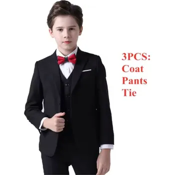 Chlapecké kalhoty Stylový chlapecký oblek - sako, kalhoty, motýlek (ve velikosti od 80 do 160) Barva: Černá, Velikost: 120 (5-6 let)