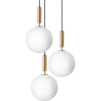 Nuura Závěsné svítidlo Miira 3 Large, brass/opal