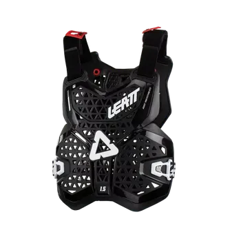 Motocyklový chránič hrudi a pátěře a Motokrosový hrudní/zádový chránič LEATT 1.5 CHEST PROTECTOR černý (pro jezdce o hmotnosti 60-90 kg a výšku 160-184 cm)