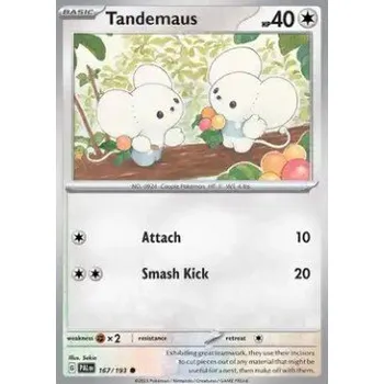 Karetní hra Pokémon PAL 167/193 Tandemaus - Paldea Evolved Stav: Near Mint, Verze: COSMIC HOLO