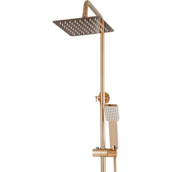 Vodovodní baterie Gamma Rossa, nástěnná sprchová souprava s pákovou baterií, růžové zlato, GMA-BRAZN-RGD