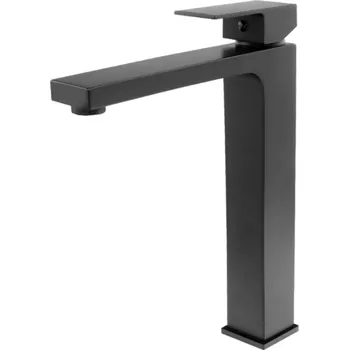 Vodovodní baterie Gamma Cube, vysoká umyvadlová baterie h-265, černá matná, GMA-BCEUW-BK