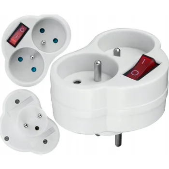 Elektrická zásuvka Elektrická Zásuvka rozbočka LTC bílá