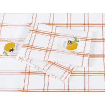 Utěrka Dreamy Linens Kuchyňská utěrka, oranžové káro Med Dreamy Linens