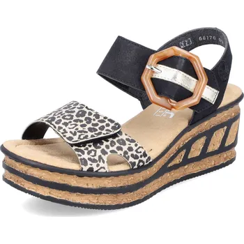 Dámská obuv Dámské sandály RIEKER 68176-00 černá S5 40