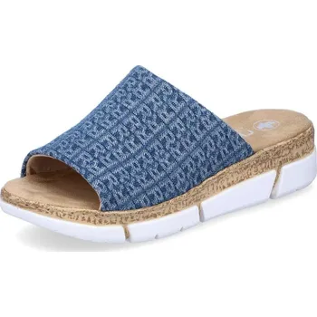 Dámské pantofle Dámské nazouváky RIEKER V2377-14 modrá S4 42