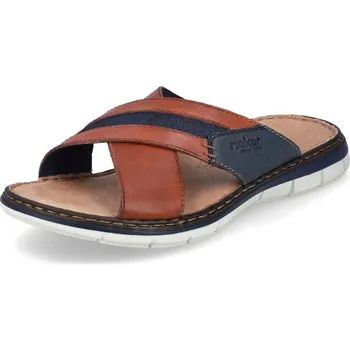 Pánské pantofle Pánské nazouváky RIEKER 25186-24 hnědá S5 44