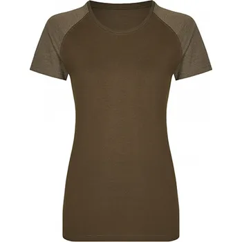 Dámské tričko miners mate Tričko s vypasovaným střihem a raglánovým rukávem Barva: zelená olivová, Velikost: S MY120