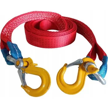 Tažné lano TAŽNÉ LANO 4M 7,5T S HÁKY A ATESTEM