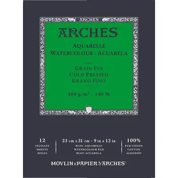 Skicák Arches Cold Pressed, 300 g/m2, 12 archů - 23 x 31 cm