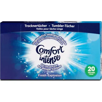 Prací prášek Comfort Intense ubrousky do sušičky Fresh Explosion 20 ks - originál z Německa